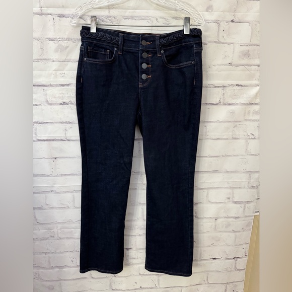 NYDJ Size 4 Marilyn Straight Magical Blue Jeans Not Your Daughter’s Jean Stretch - Picture 1 of 11